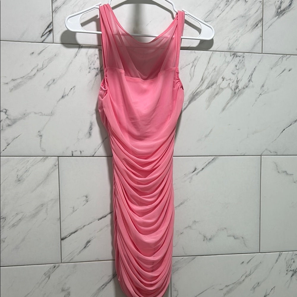 Elegant Pink Sleeveless bodycon Dress